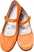 Pumpkin Solid Silk Mary Jane Chinese Shoes Size 38