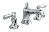 KOHLER 10578-4-CP Bancroft Widespread Lavatory Faucet with Metal Lever Handle and Plastic Drain, Polished Chrome