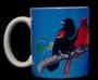Songbird Spectrum -- Art Print 12 Ounce Ceramic Wildlife Coffee Mug Cup Featuring Red Wind Blackbird, Cardinal, Oriol, Goldfinch, Hummingbird, Purple Martin