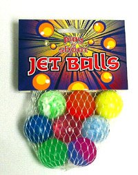 Childrens Toyshop  Toys : 6 x 27mm Jet balls - very bouncy.  Great for party bags