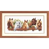 Eigenschaften Verachtert / Verachtert - Zählmusterpackung ´5 Pferde am Zaun´, 39x17cm