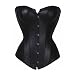 Muka Black Faux Leather Fashion Boned Corset, Gift Idea 