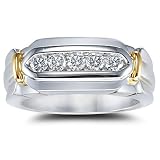 14k Gold Two-Tone Mens Ring (H/I1, 0.50ct. tw.)