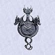 3 headed dragon clock statue fierce timepiece sculpture
