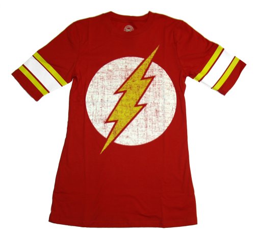  The Flash Logo DC Comics Vintage Style Distressed Soft Juniors T-Shirt Tee