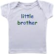 Luvable Friends Tee Top Little Brother, White 3-6 Months