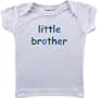 Luvable Friends Tee Top Little Brother, White 3-6 Months