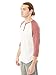 Alternative Men's Raglan 3/4 Sleeve Henley Shirt Tee, Eco Ivory/Eco True Burgundy, Large