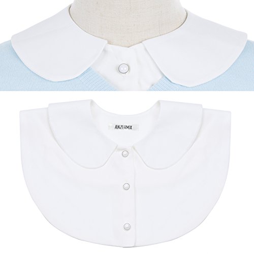 Anzermix® Women's Peter Pan Pearl Button Detachable Dickey False Collar