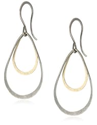 Melissa Joy Manning "Mixed Metals" Mixed Metal Teardrop Double Jump Earrings