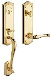 Baldwin 85337.003.LENT Bethpage Emergency Exit Left Hand Handleset with Bethpage Lever, Lifetime Polished Brass