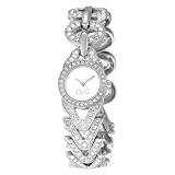 Image of D&G Ladies Cactus Quartz Analogue Watch DW0548 with Silver Dial, Stainless Steel Case and Bracelet Encrusted with Crystals