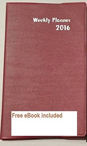 Weekly Planner Calendar Daily Monthly Day Appointment Reminder 2016 January-december with Playsmarte Ebook (Red)