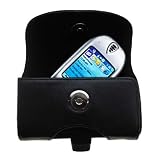 Horizontal Black Leather Case for the Qtek 8080 Smartphone with both a belt clip and loop option - a Gomadic design