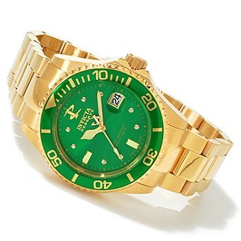 Invicta Mens Reserve Pro Diver Swiss Automatic 18kt Gold-plated Bracelet Watch 6868