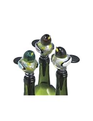 Buy Metallic Bird Bottle Stopper 3-Asstd Glass Stainless Steel 3-1 2 X 1-1 4 X 4-3 4...