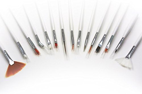 TRIPNEIL,Art painting brush, Nail, Nylon and wood, White, Medium, 15 Working set,