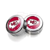 Kansas City Chiefs License Plate, Frame Chrome Screw Covers