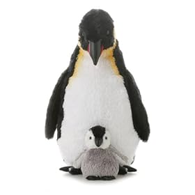  Aurora World 12 inch Emperor Mama And Baby Penguin