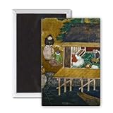 The Arrival of the Portuguese in Japan,.. - 3x2 inch Fridge Magnet - large magnetic button - Magnet