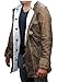 Blingsoul Mens Shearling Bomber Jacket - Distressed Real Leather Winter Coat for Men