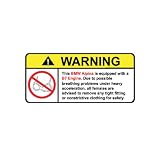 BMW Alpina B7 No Bra, Warning decal, sticker