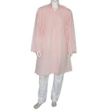 Mens Dresses for Summer Embroidered Kurta Pajama Long Sleeve Cotton Size Xl Chest 46 Inches