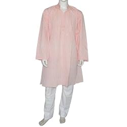 Mens Dresses for Summer Embroidered Kurta Pajama Long Sleeve Cotton Size Xl Chest 46 Inches