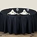 LinenTablecloth 70-Inch Round Polyester Tablecloth Black