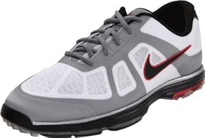 Nike Golf Men's Nike Lunar Ascend Golf Shoe,White/Black/Action Red/Granite,10 M US