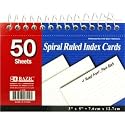 BAZIC 50 Ct. Spiral Bound Ruled White Index Cards (Case of 36)