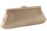 Satin, Rhinestone Closure, Clutch, Evening Bag - Karina (41 1244)