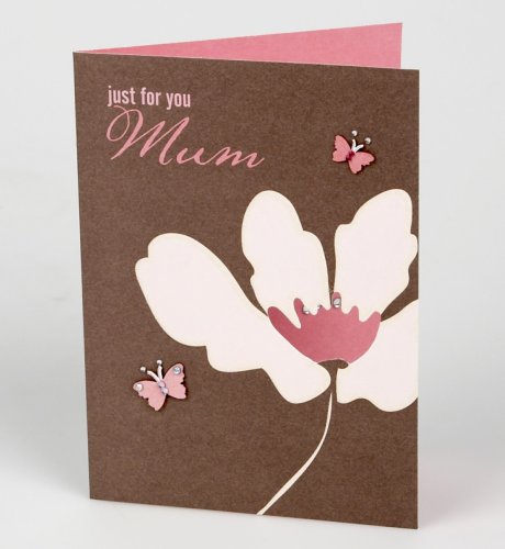 Pink and Brown Floral Handcrafted Mother's Day Card