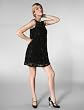 Nanette Lepore Festive Paillette Chemise Dress in Black