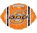 Oklahoma State University 18" Football Shaped Mylar Balloon