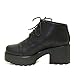 Reneeze 0124JD04 Womens Trendy Platform Lace-up Casual Shoes with Toe Cap - BLACK