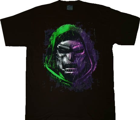  X-men Dr. Doom and Gloom Black T-shirt Tee
