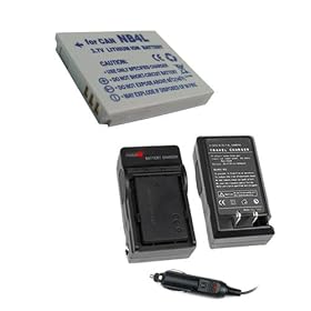 eForCity NB-4L Battery+Charger For Canon PowerShot SD1100 IS SD1000 SD200 SD300 SD400 SD600 SD780IS SD780 IS with Car ADAPTER
