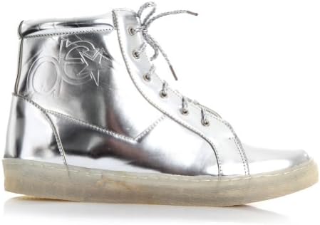 Metallic Hip Hop Shoe Silver 4