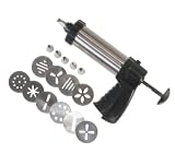 Danesco Cookie Press Set with Stainless Steel Barrel and Icing Nozzels