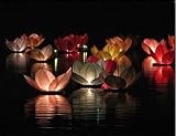 7 Wasserlaternen Lotusblüte Skylaternen Skylaterne Schwimmlaternen bunt