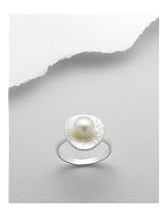 White (Natural) Fresh Water Pearls Ring In Sterling Silver