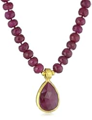 Nava Zahavi Ruby Handmade 24K Gold Pendant Necklace