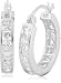 Silver White Cubic Zirconia Hoop Earring