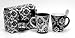 Wellspring Black & White Damask 13-oz. Tall Mug Gift Set of Two