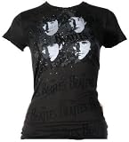 Beatles 'Elegant Spray' coal black Juniors t-shirt