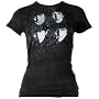 Beatles 'Elegant Spray' coal black Juniors t-shirt