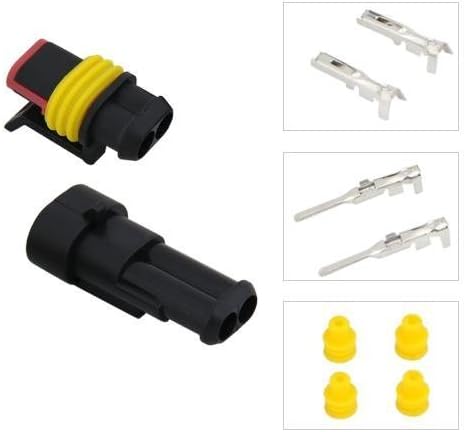 SODIRL 2 Pole Waterproof Socket Connector Plug Socket Kit For Car Boat Vehicle