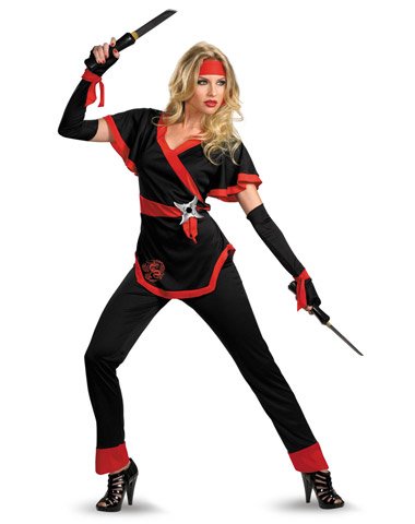 Disguise Inc Women's Dragon Ninja Costume Red/Black Large