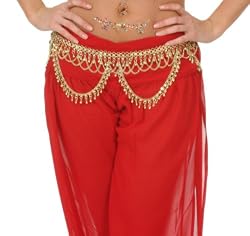 Gold Metal Belt with Bells and Swags and Large Loops of Bells